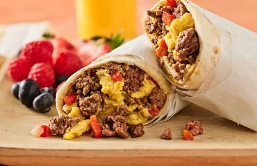 Beef Breakfast Burritos